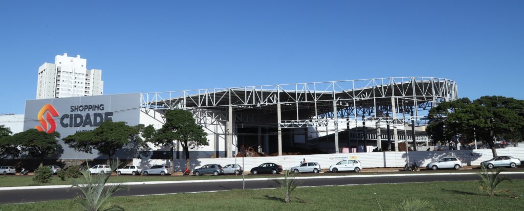 Fachada Obras Expansão Revitalização Shopping Cidade Maringá